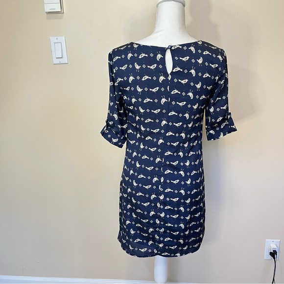 Lily Rose Bird Print 3/4 Sleeve Mini Dress - Picture 9 of 15